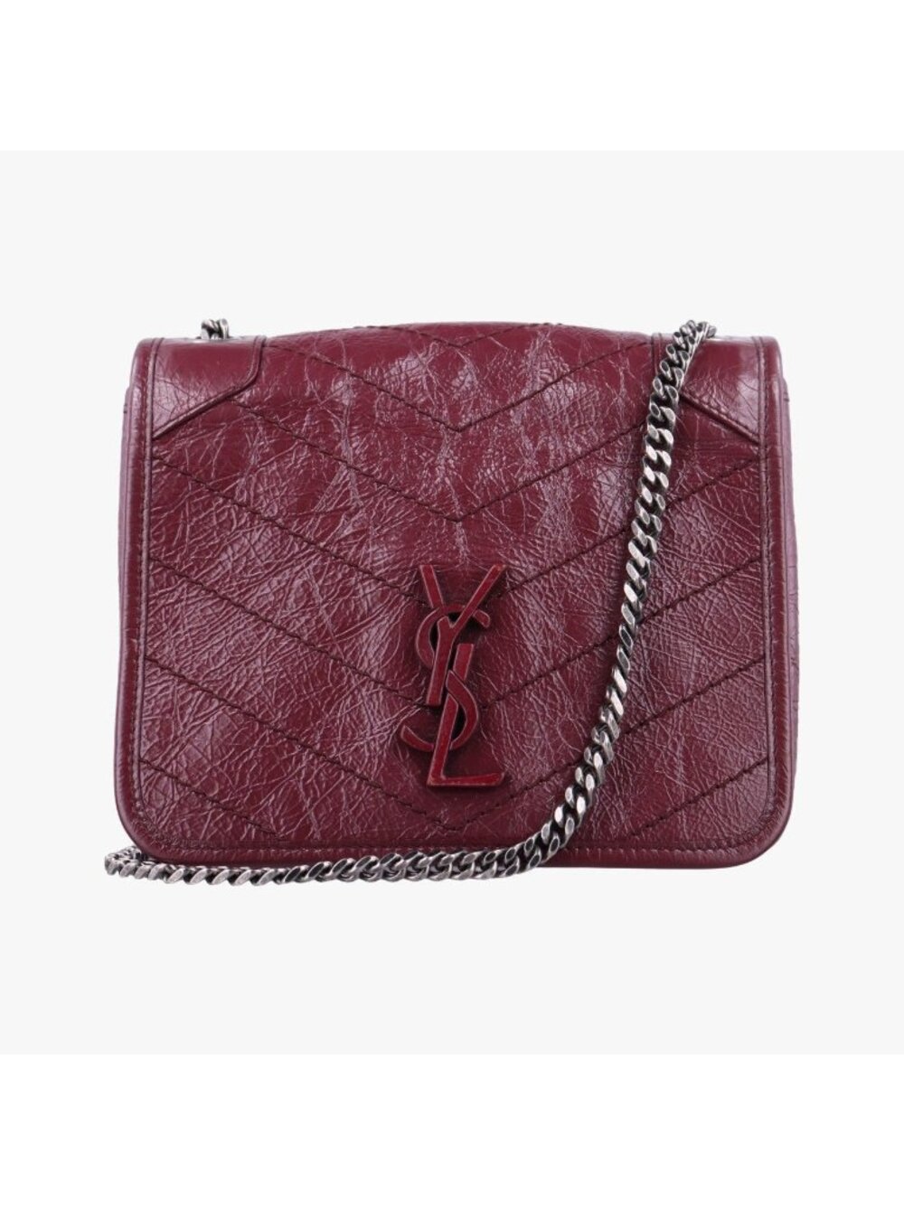 Saint Laurent Niki Wine Red Leather